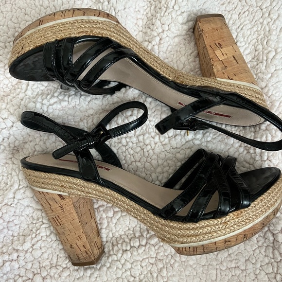 Prada Shoes - Prada wedge sandals